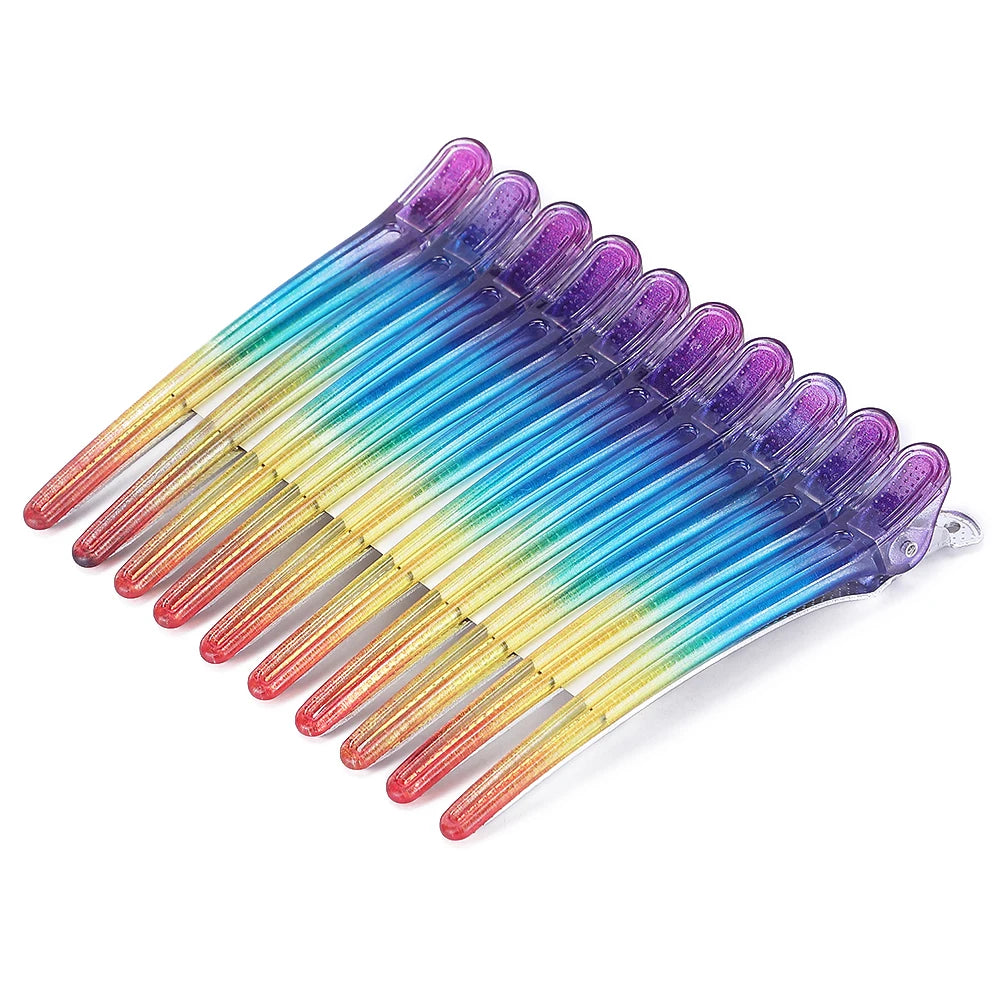 10Pcs Hairdressing Hair Clips Salon Hairdressing Plastic Clamps Professional Hair Sectioning Hairpin Styling Accessories Tools Peaceful Pleasures Health and Wellness color