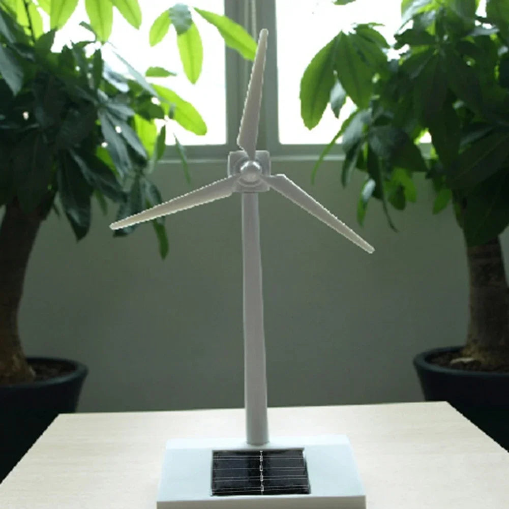 Solar Powered Windmill Early Educational Toy Rotatable 3D Windmill Educational Model Lightweight Energy-Saving for Children Gift Peaceful Pleasures Health and Wellness