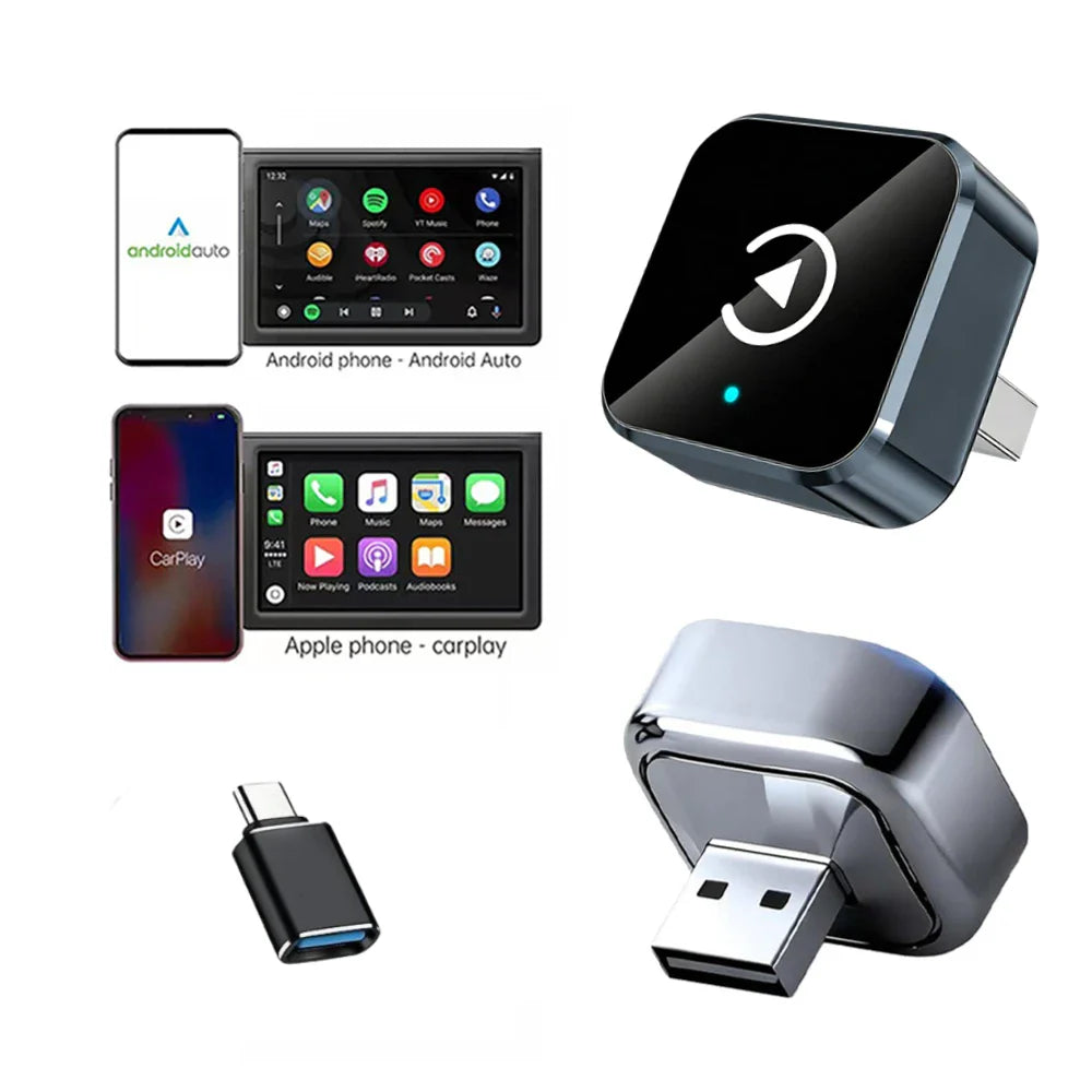 2026 Wireless CarPlay & Android Auto Adapter – Plug & Play