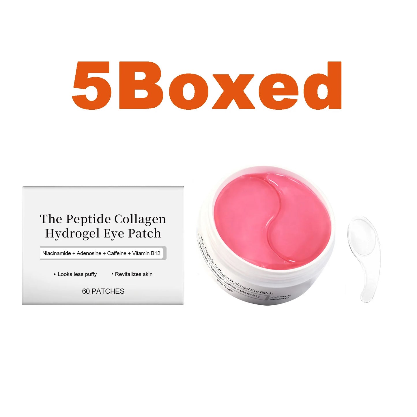 Peptide Collagen Hydrogel Eye Patches – Anti-Aging 60 Pack