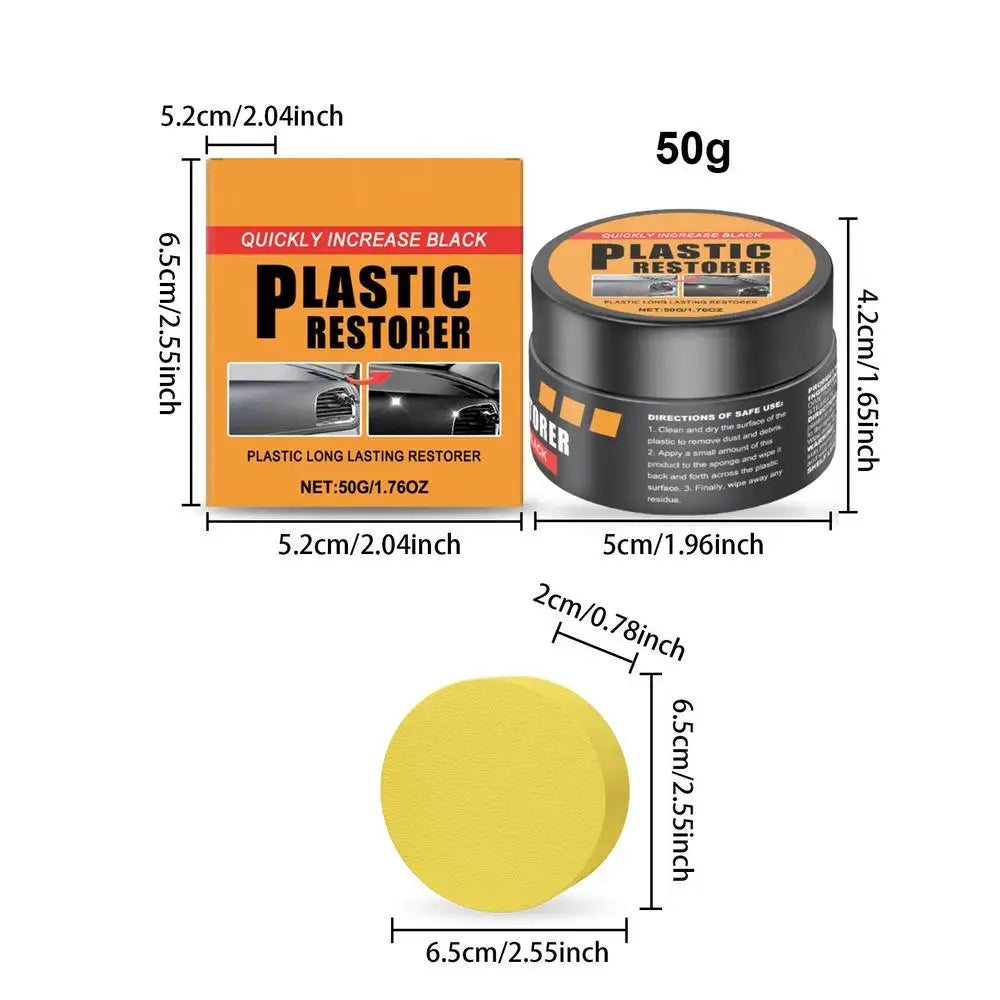 Car Trim Restorer Cream 50g | Plastic & Leather Cleaner