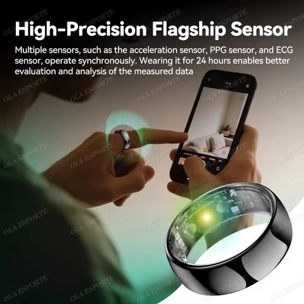 ECG Smart Health Ring | Heart Rate, SpO2 & Sleep Monitor | 5ATM