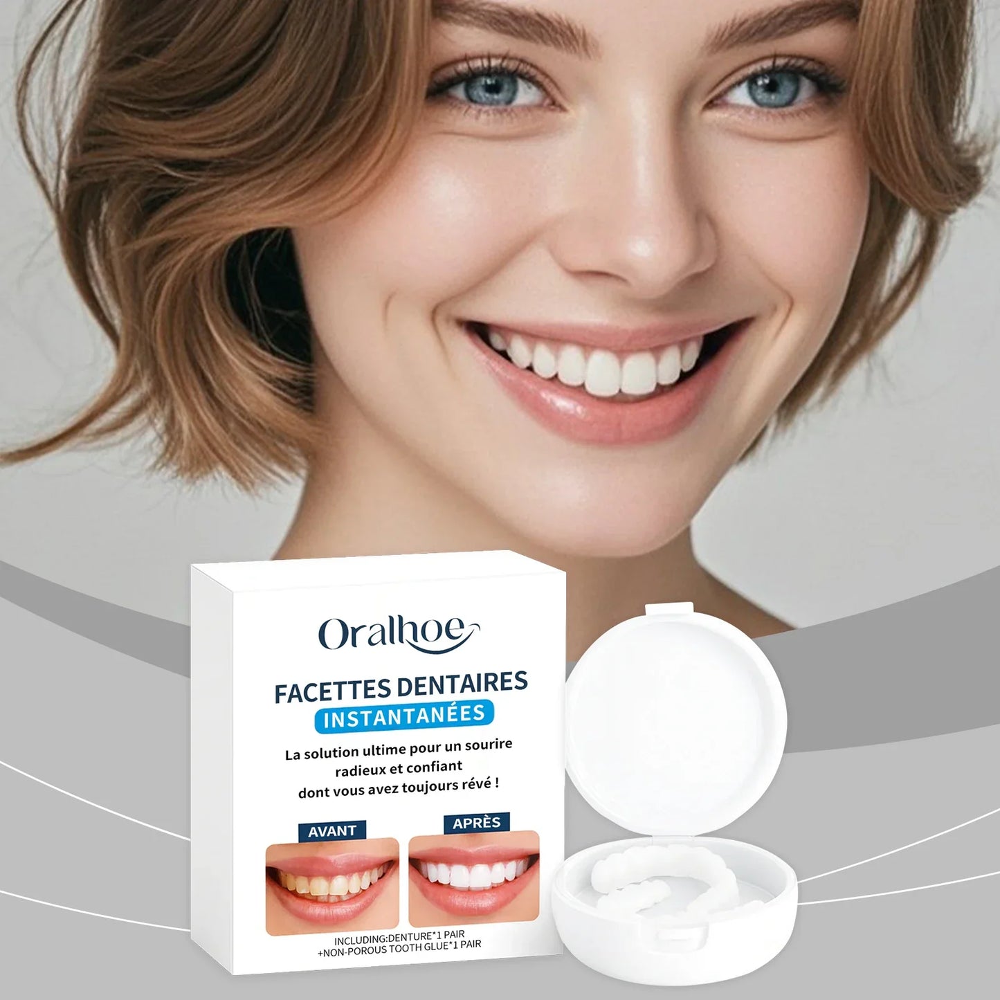 Adjustable Clip-On Dental Veneers – Cosmetic Smile Cover