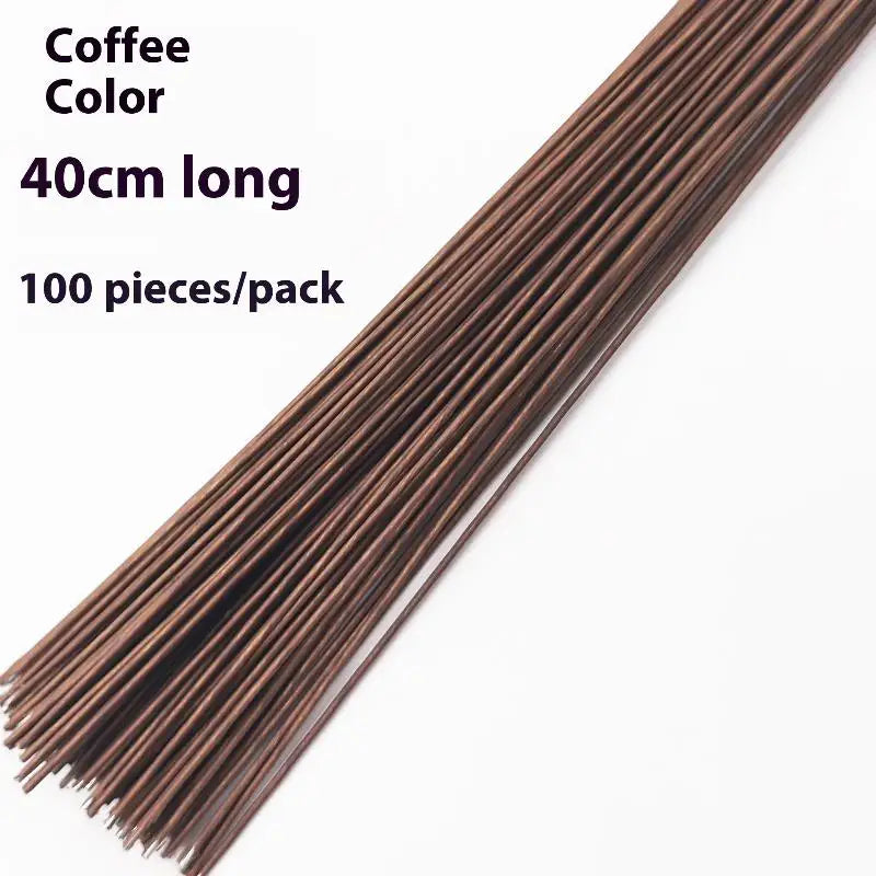 100Pcs Floral Wire Stems for DIY Wedding & Home Decor – 40cm