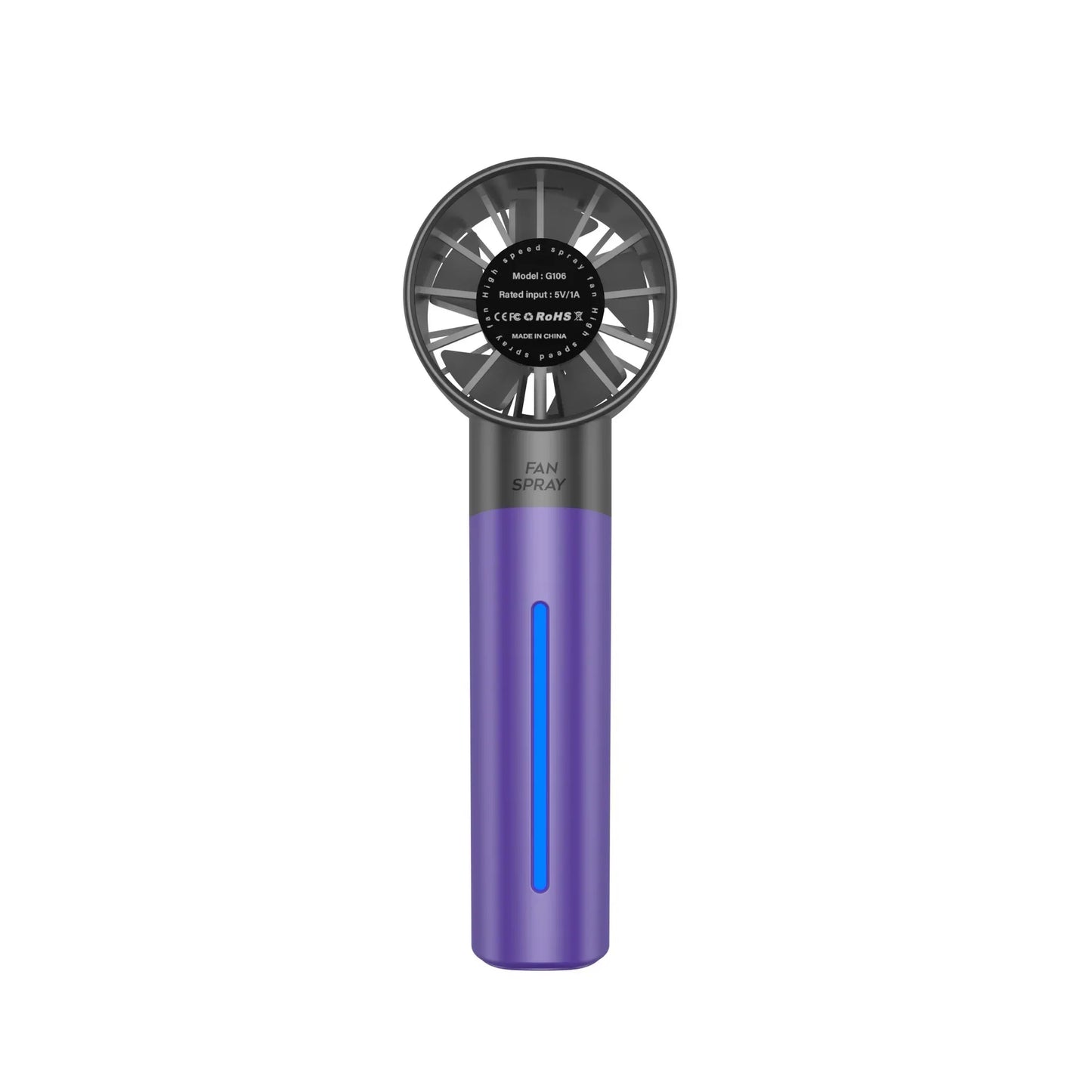 URGGU Portable USB Misting Fan – 5-Speed Handheld Spray Fan