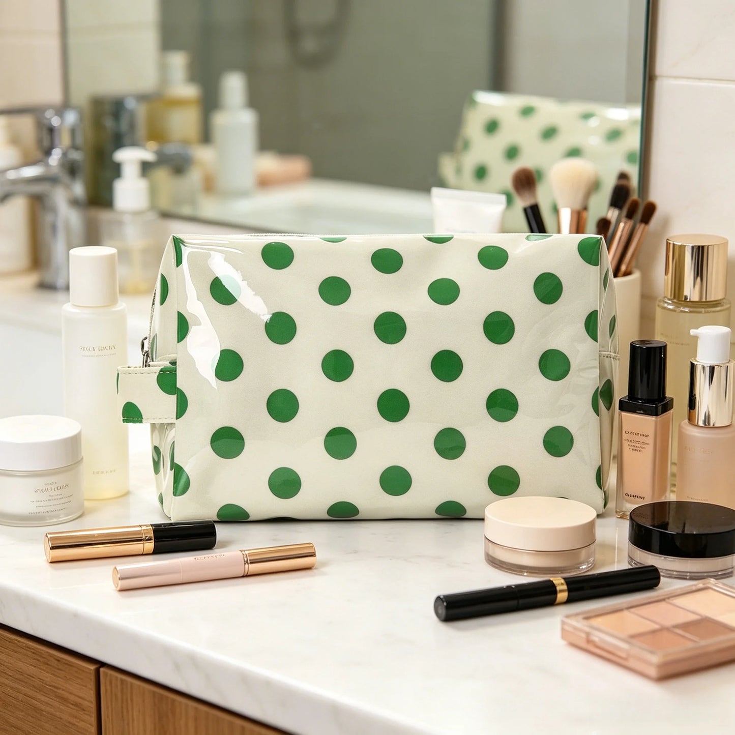 Women's Makeup Bag – Zipper Cosmetic Organizer, Water-Resistant