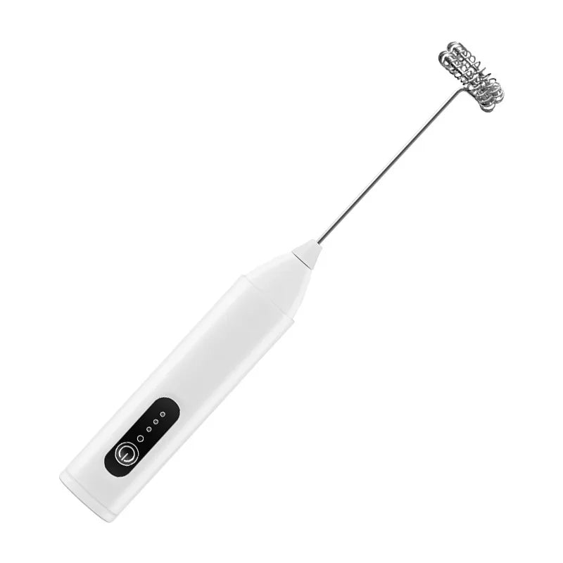 Milk Frothing Pitcher Wireless Stirring Rod Home Coffee Frothing Device Handheld Mixer Charging Milk Frothing Creamer Peaceful Pleasures Health and Wellness White