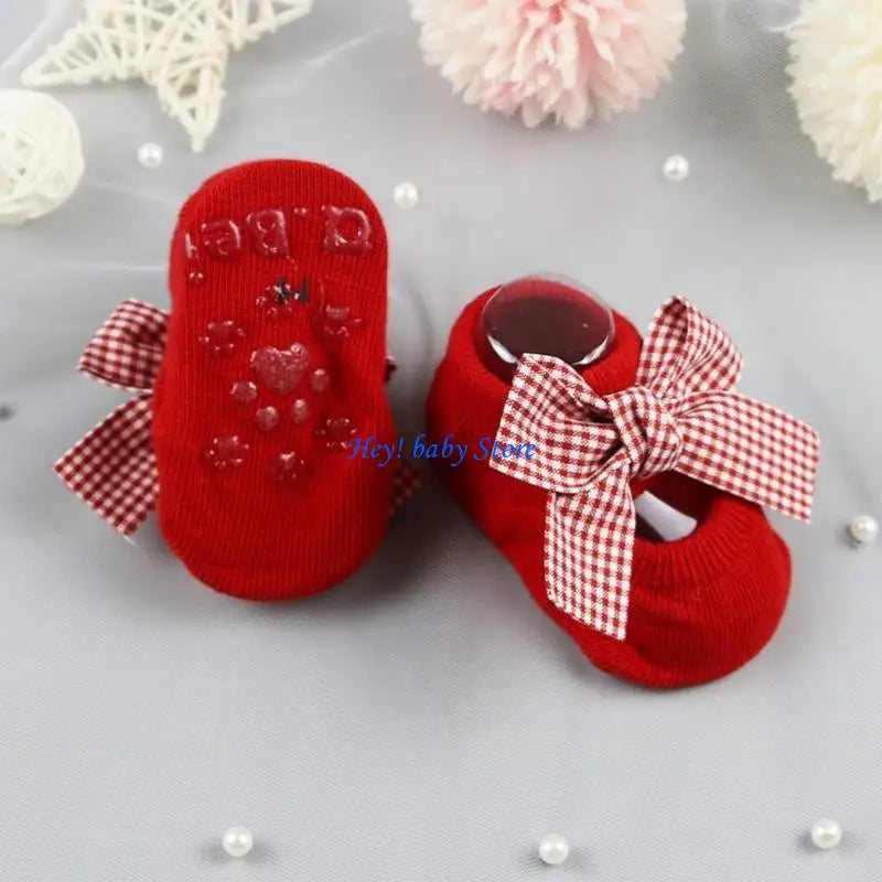 Baby Cotton Anti-Slip Floor Socks – Unisex Knit Ankle Socks