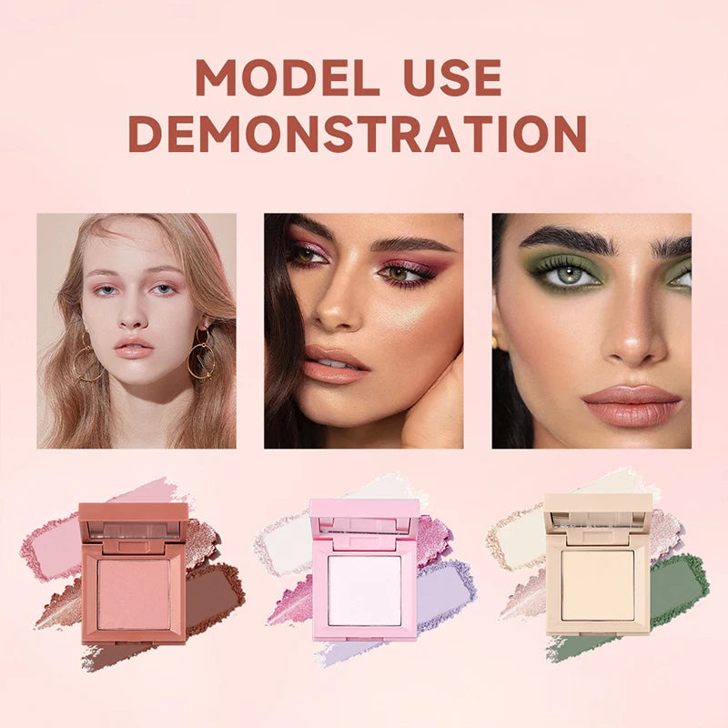 1 piece, three in one eye shadow palette, portable makeup, matte and shiny finish, multi-functional neutral tone, easy to mix Peaceful Pleasures Health and Wellness