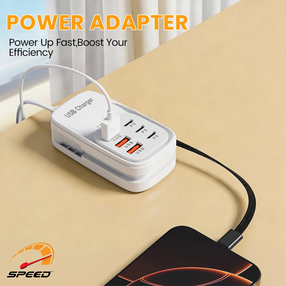 Desktop Power Strip 6 USB-A & 3 USB-C PD Fast Charging Hub
