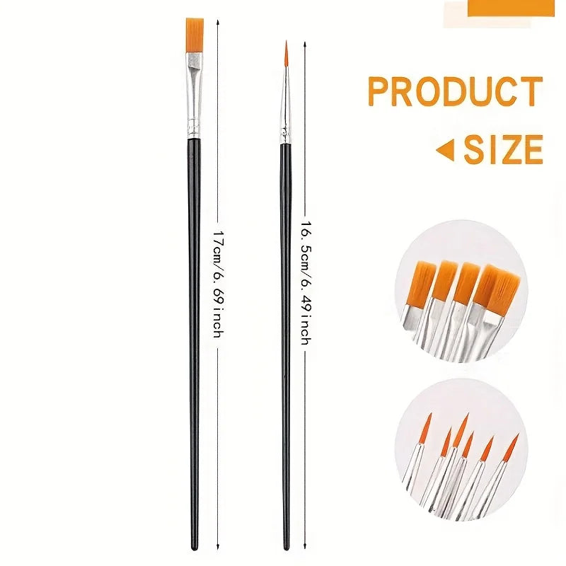 100-Piece Paint Brush Set – Acrylic, Watercolor & Oil Art