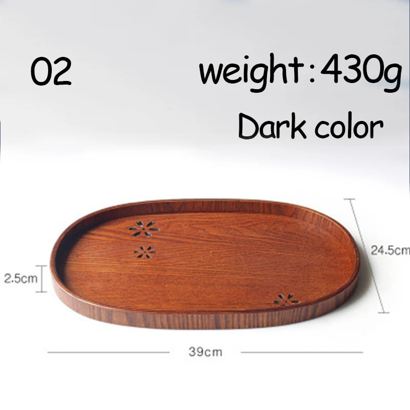 Oval Serving Trays Tableware Dessert Tea Saucer Coasters Coffee Coasters Wooden Plate Storage Food Display Home Hotel Decor Peaceful Pleasures Health and Wellness 02