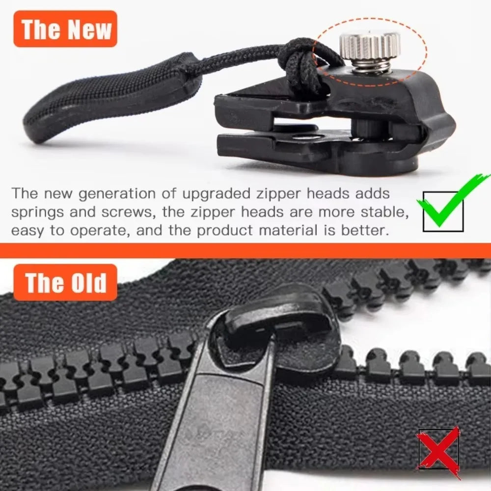5/10pcs Durable 3 Different Size Zipper Repair Kit DIY Removable Zipper Head Sewing Tools Replacement Bad Buckle Instant Puller Peaceful Pleasures Health and Wellness
