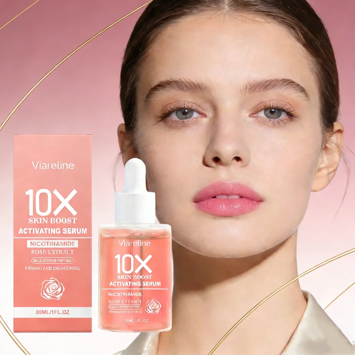 Viareline Rose Face Serum – Brighten, Hydrate & Even Skin Tone