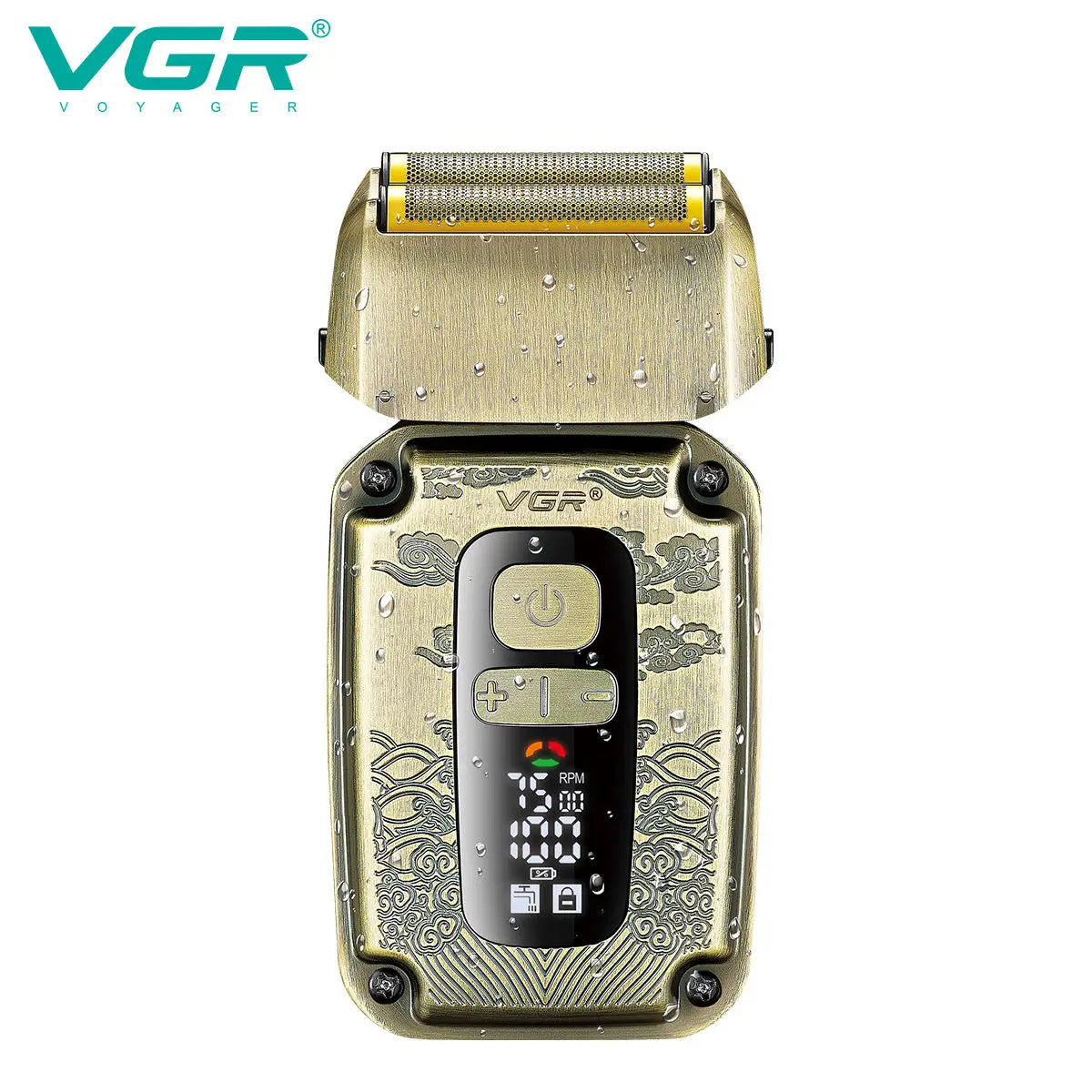 VGR 337 Hair Trimmer Rechargeable IPX6 Waterproof Cordless Shaving Machine Professional Reciprocating Metal Trimmer for Men Peaceful Pleasures Health and Wellness