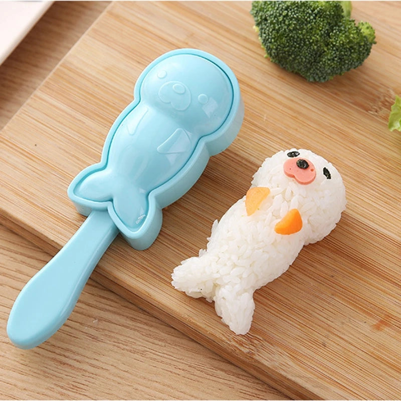 DIY Seal Style Rice Vegetable Roll Mold Commercial Sushi Mold Rice Bento Cutes Seal Shaped Rice Ball Mold Practical Baking Tools Peaceful Pleasures Health and Wellness