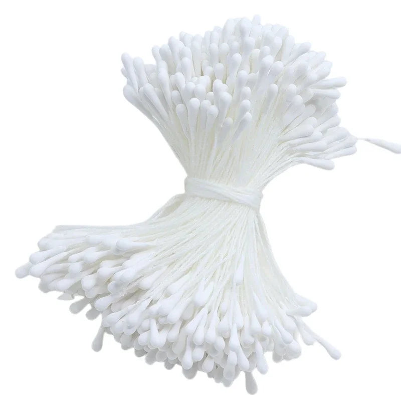 400pcs 2mm Moulti Options Artificial Flower stamen Mini Pearl Floral pistil For Wedding Party Home Decoration DIY Accessories Peaceful Pleasures Health and Wellness White