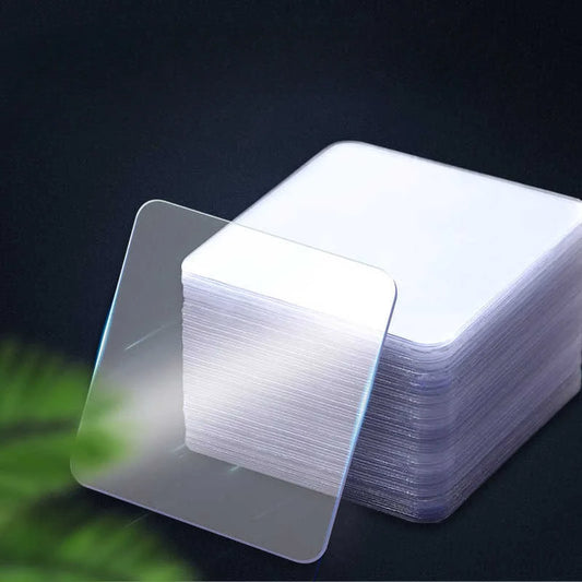 Super Strong Double-Sided Nano Tape – Transparent 6x6cm Patches Double-Sided Nano Tape Peaceful Pleasures Health and Wellness