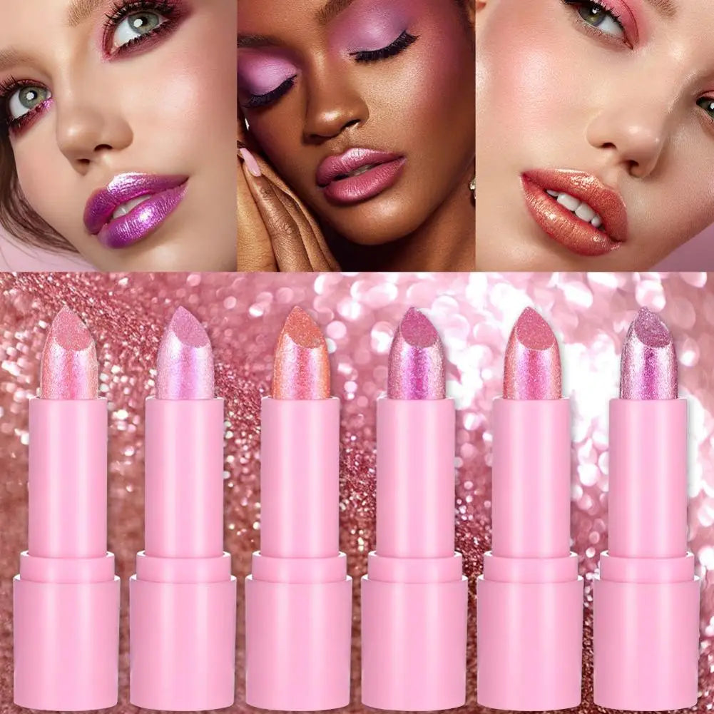 Pearlescent Gold Shimmer Lipstick – Long-Lasting & Hydrating