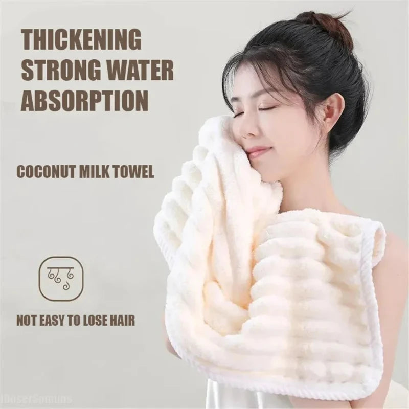 Coral Velvet Bath Towel Set – Soft, Absorbent, Non-Shedding