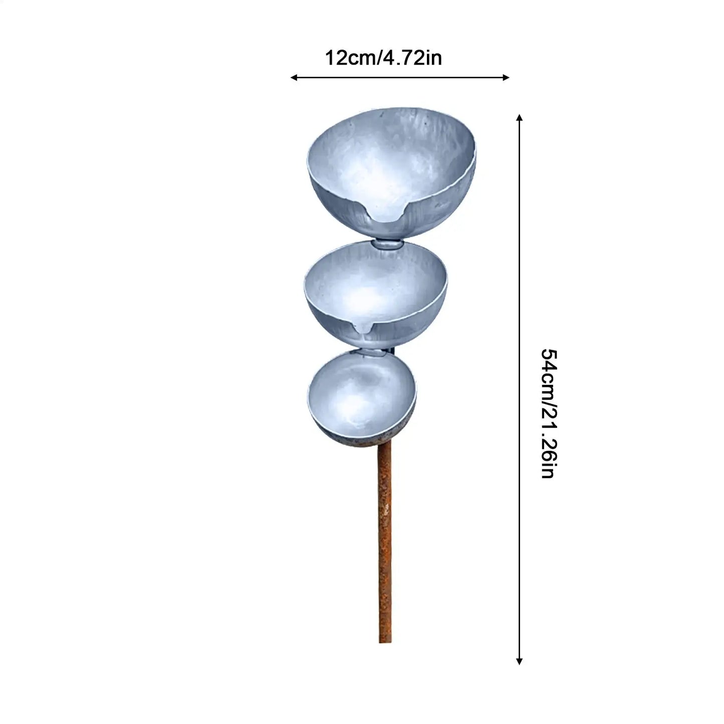 3-Tier Metal Bird Bath Garden Stake | Cascading Bee Waterer