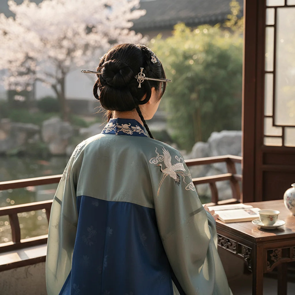 Alloy Sword Hairpin New Chinese Style Hanfu Hair Accessory Long Sword Hair Stick Peaceful Pleasures Health and Wellness