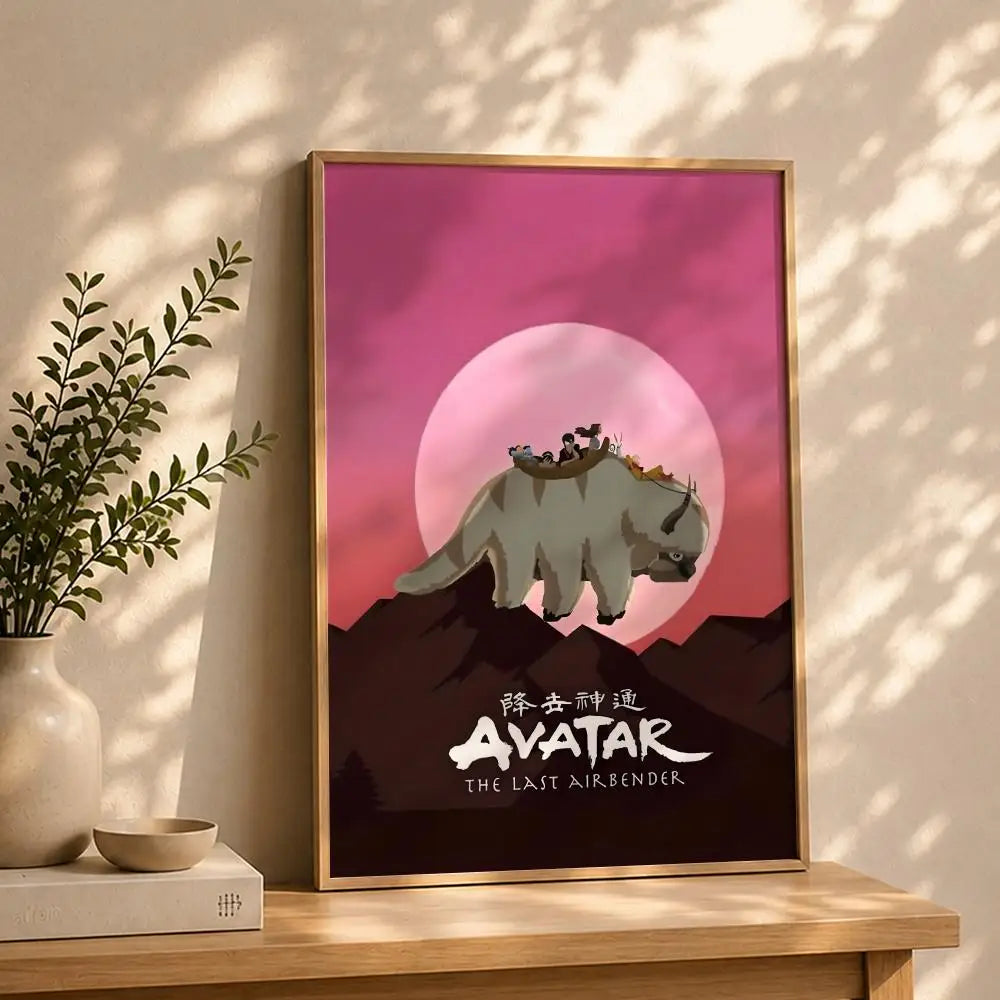 Animation A-Avatar: The Last AirbenderS Poster HD Self Adhesive Waterproof Wall Art Ideal for Home Office Dorm Bedroom Great Peaceful Pleasures Health and Wellness White2 15X20cmNoframe