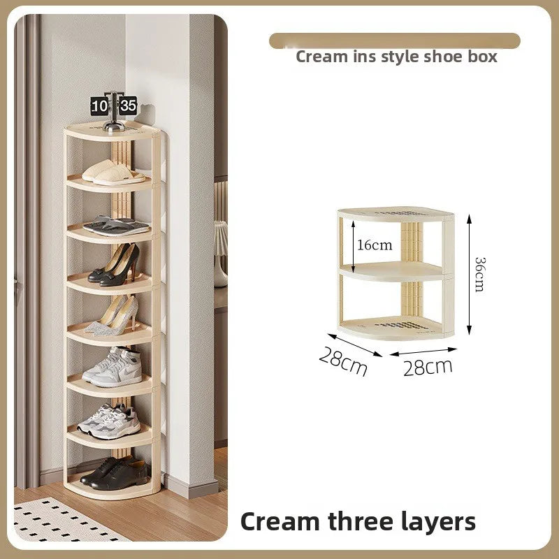Multi-Tier Shoe Rack | Space-Saving Narrow Entryway Organizer