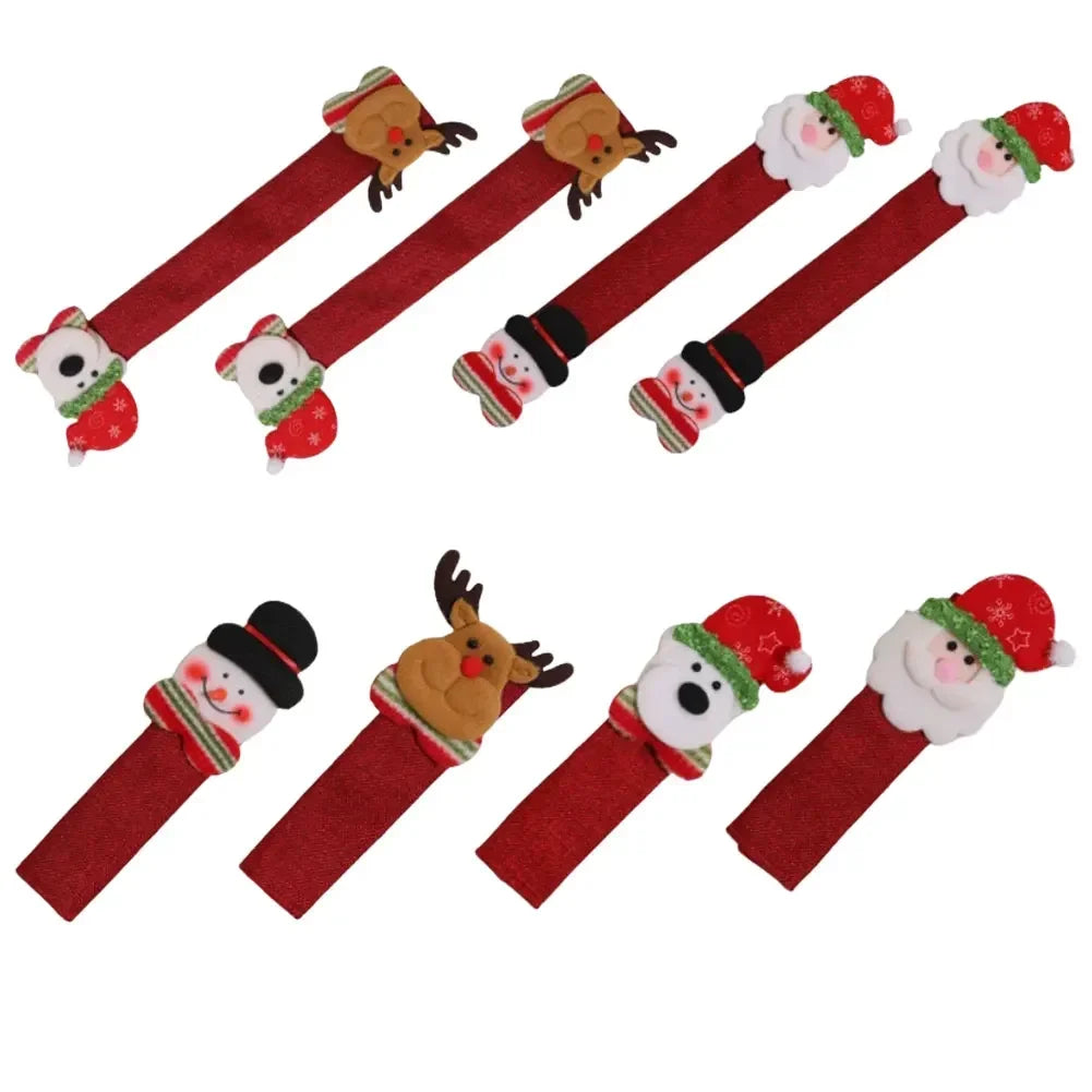 Christmas Door Handle Covers – Santa & Snowman Set of 4