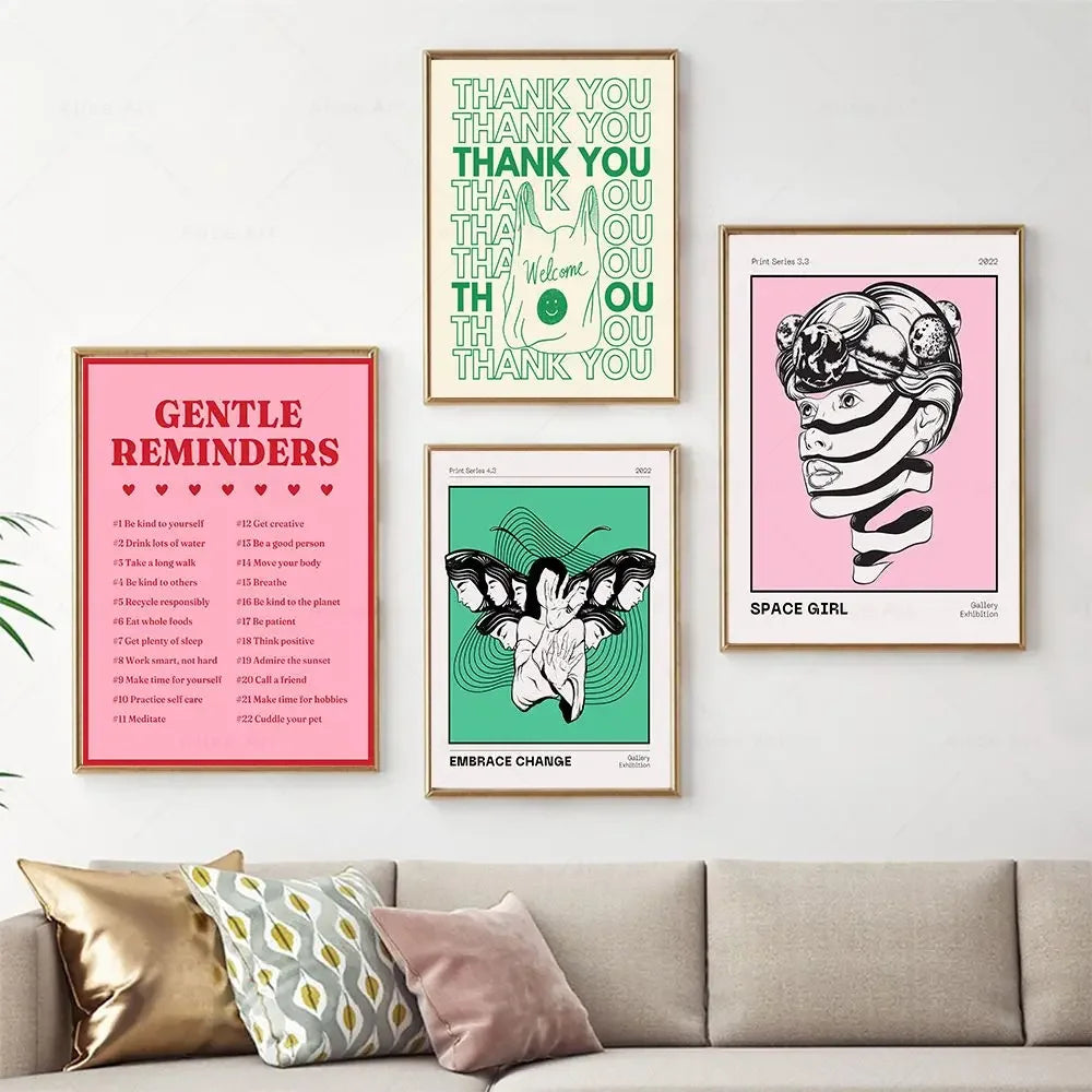 Scandinavian Distorted Reality Canvas Wall Art Print | Unframed