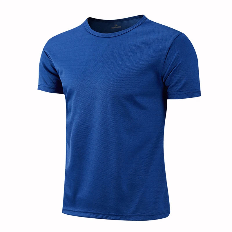 Quick Dry Crew Neck Short Sleeve T Shirt Breathable Performance Tee for Work Team Uniform and Casual Wear for Women Men Peaceful Pleasures Health and Wellness Royal blue M