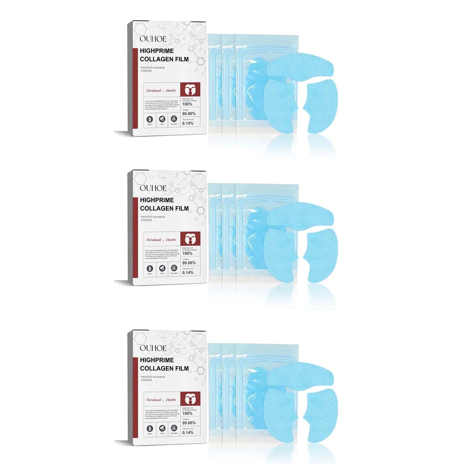 Collagen Membrane Facial Mask – Anti-Aging Wrinkle Patches Peaceful Pleasures Health and Wellness 9Pcs