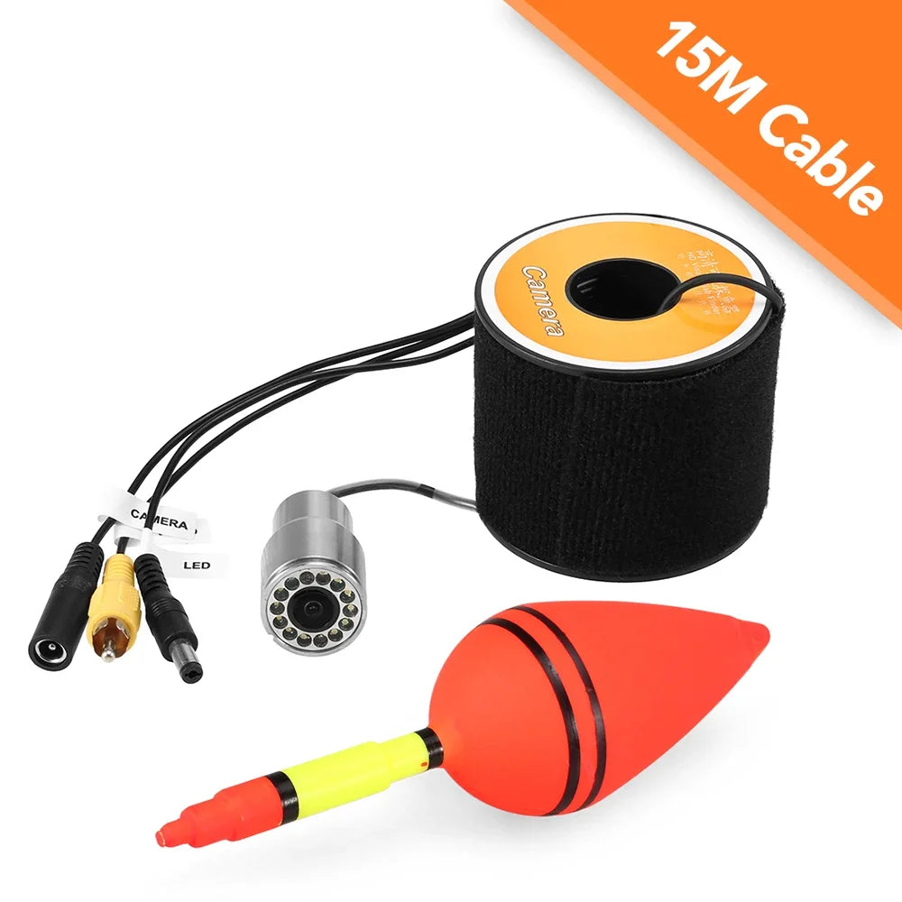 12 LED Night Vision Waterproof Fish Shape Boat Ice Fishing Camera