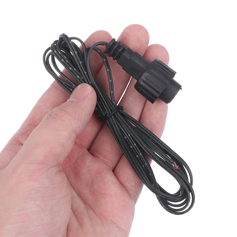 For Solar Panel Extension Cable 2Pin LED Connector Male 2M Black 2Pin Plug Connector Wire Waterproof Extension Cable Peaceful Pleasures Health and Wellness