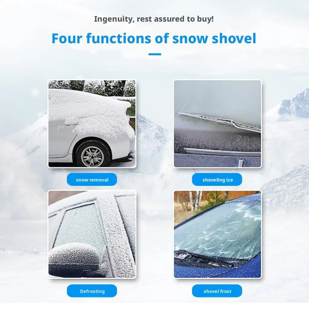 Car Ice Scraper & Snow Shovel – Stainless Steel Winter Tool Car Ice Scraper Peaceful Pleasures Health and Wellness