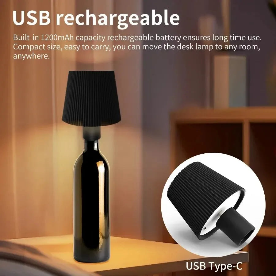RGB Wireless Table Lamp For Wine Bottles LED Bottle Light For Outdoor Use Touch Control Ideal For Restaurant Bars Festival Party Peaceful Pleasures Health and Wellness