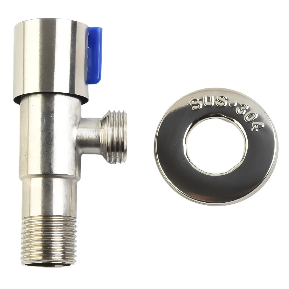 Stainless Steel Triangle Valve 1 2 Bathrooms Kitchens Cold Water Stop