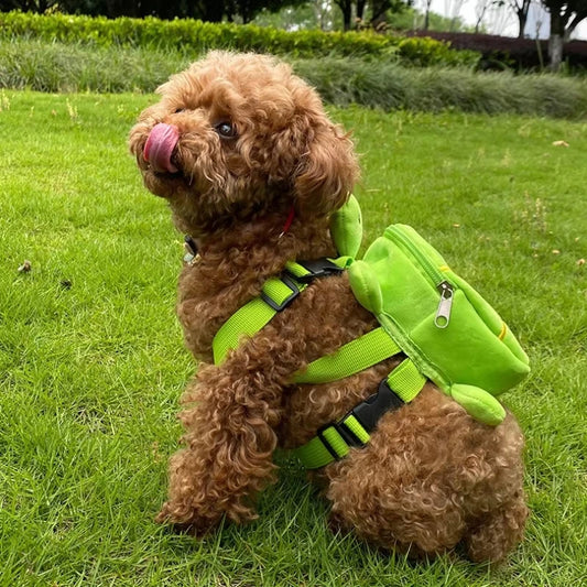 Cute Turtle Shaped Pet Backpack With Leash Attachment Machine Washable Cartoon Design for Small & Medium Dogs & Cats Peaceful Pleasures Health and Wellness