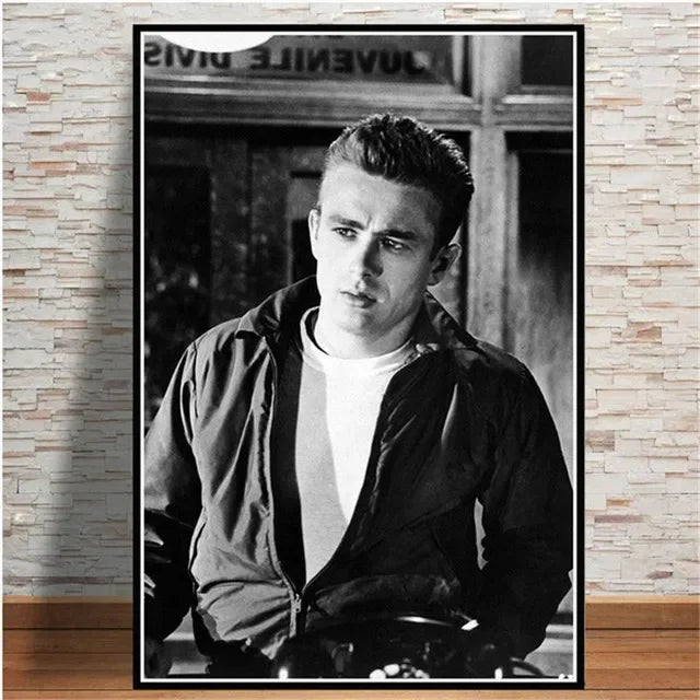 Scandinavian Minimalist Wall Art James Dean Movie Actor HD Canvas Painting Poster Print Home Bedroom Living Room Decoration Peaceful Pleasures Health and Wellness 5 20x30cm Unframed