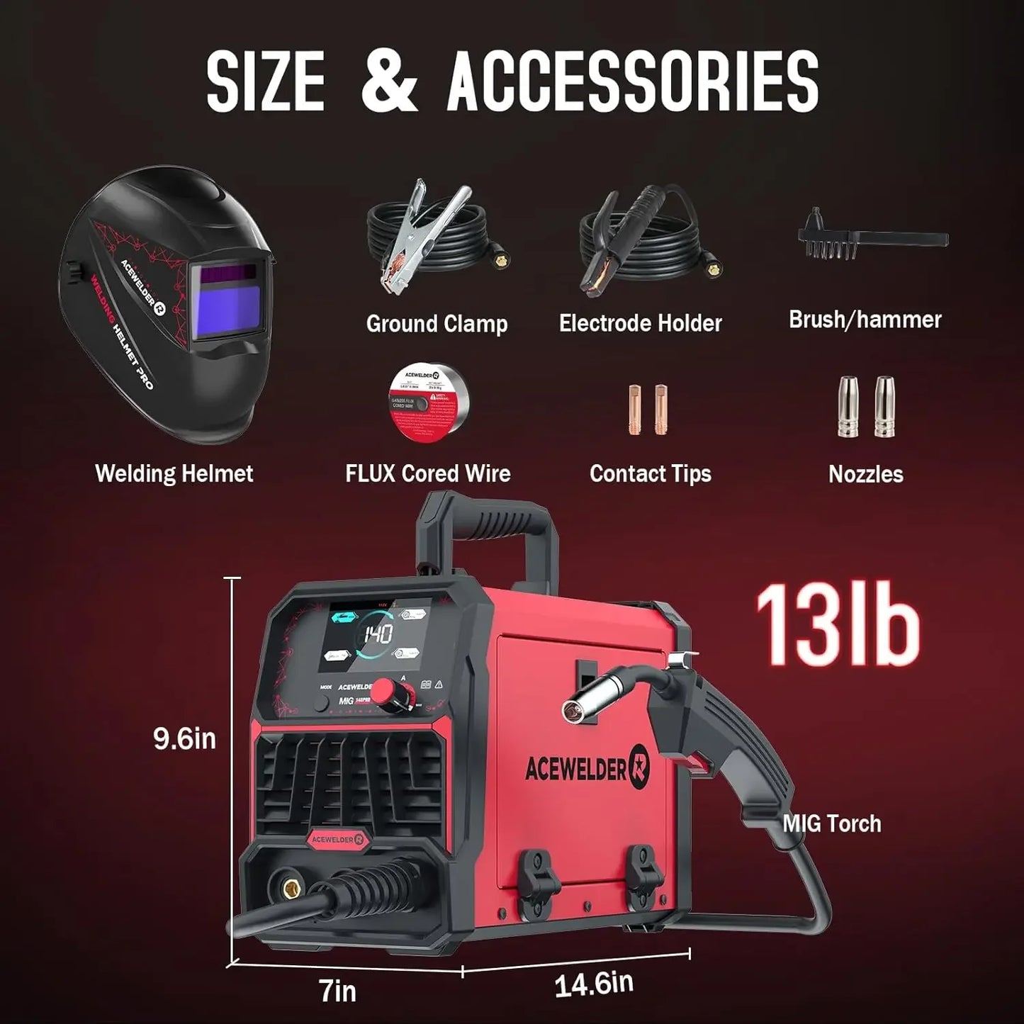 140A Portable Welder – 3-in-1 MIG/TIG/Stick with LED Display Peaceful Pleasures Health and Wellness