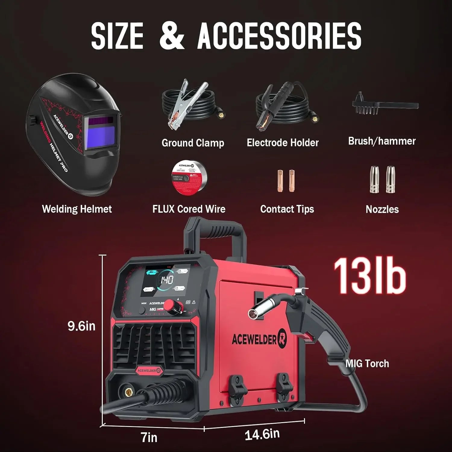 140A Portable Welder – 3-in-1 MIG/TIG/Stick with LED Display Peaceful Pleasures Health and Wellness