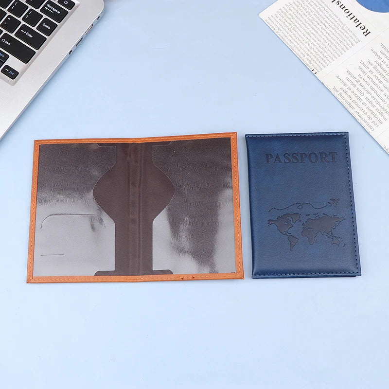 PU Leather Passport Holder – Slim Unisex Travel Wallet & Card Case