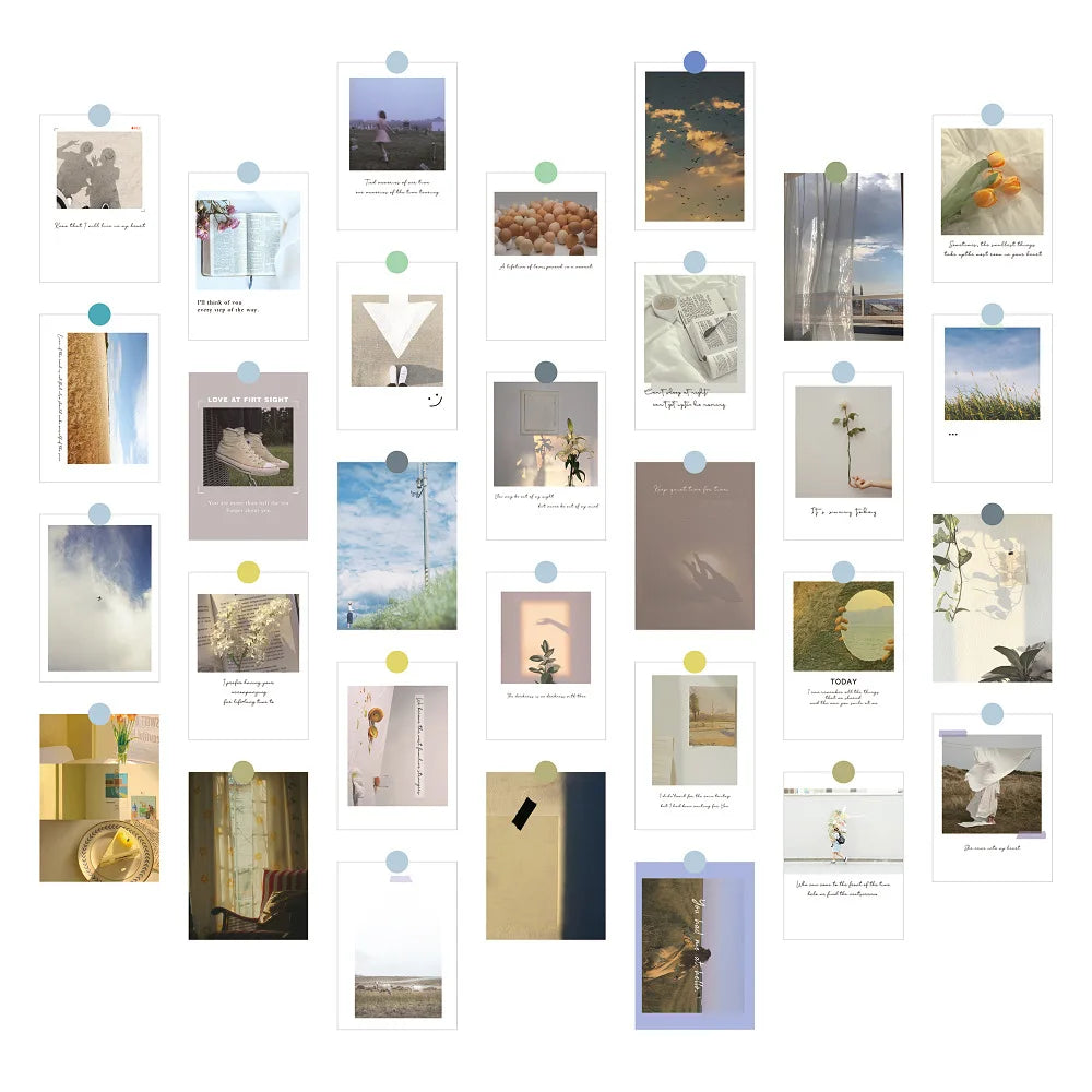 Creative Landscape Postcards DIY Background Wall Sticker Poster