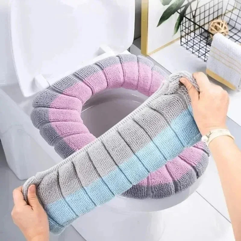 Soft Winter Warm Toilet Seat Cover – Washable & Universal Fit
