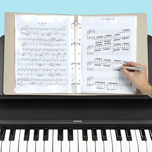 Flexible Loose Leaf Music Score Folder Detachable Writable Piano Music Sheet File Folder 20 Pages Fits Letter Size Peaceful Pleasures Health and Wellness