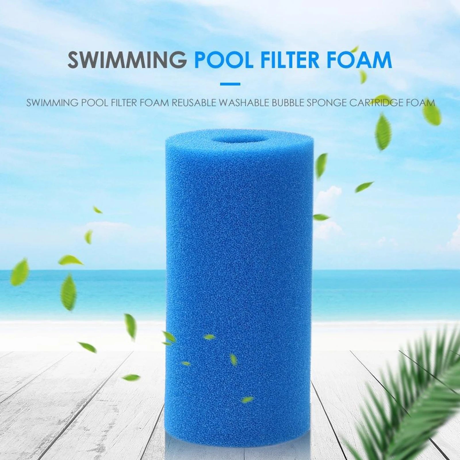 Reusable Pool Filter Sponge Column 20x10x4cm Circle Design For Pool Filtration Systems Peaceful Pleasures Health and Wellness