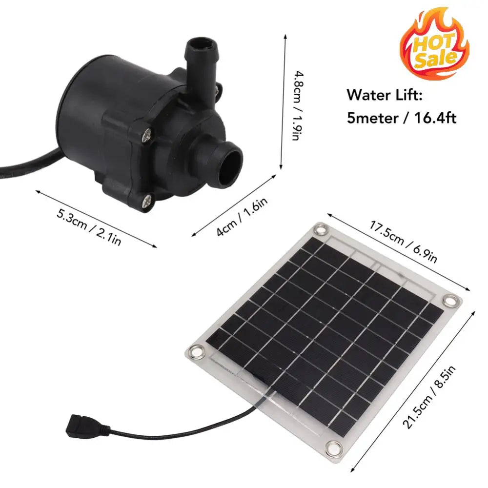 VODOOL 12V 10W Solar Water Pump Kit – Garden, Pool & Pond