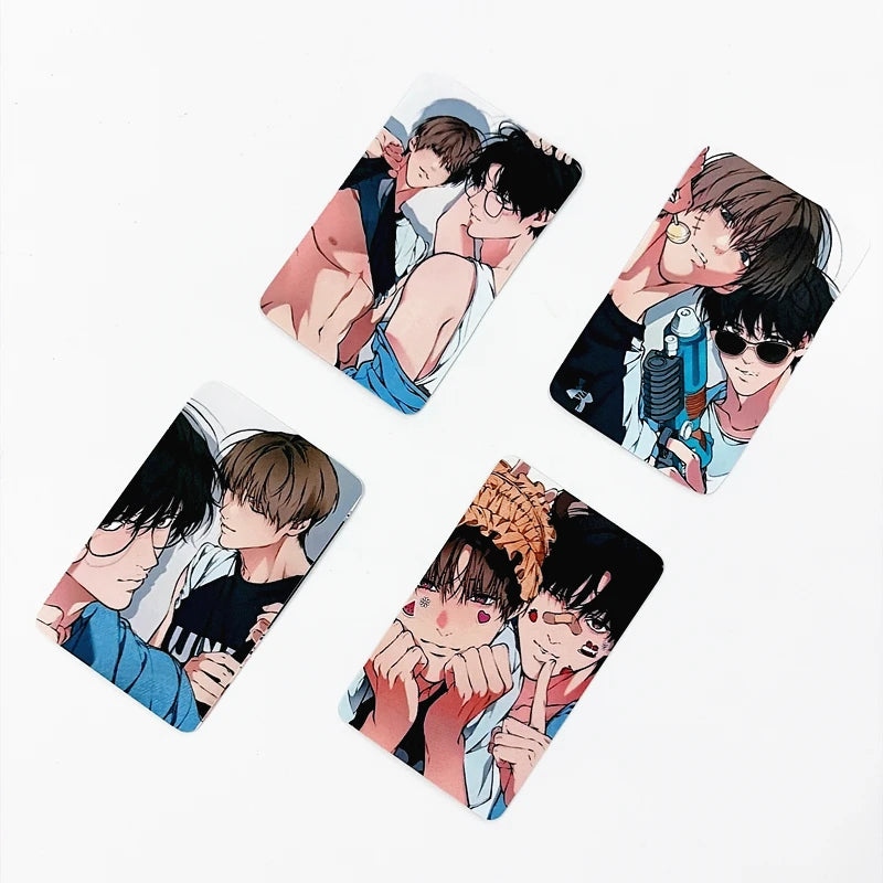 4- Korean BL Manhwa Photocards Baek Cirrus Yeon Skylar Couple
