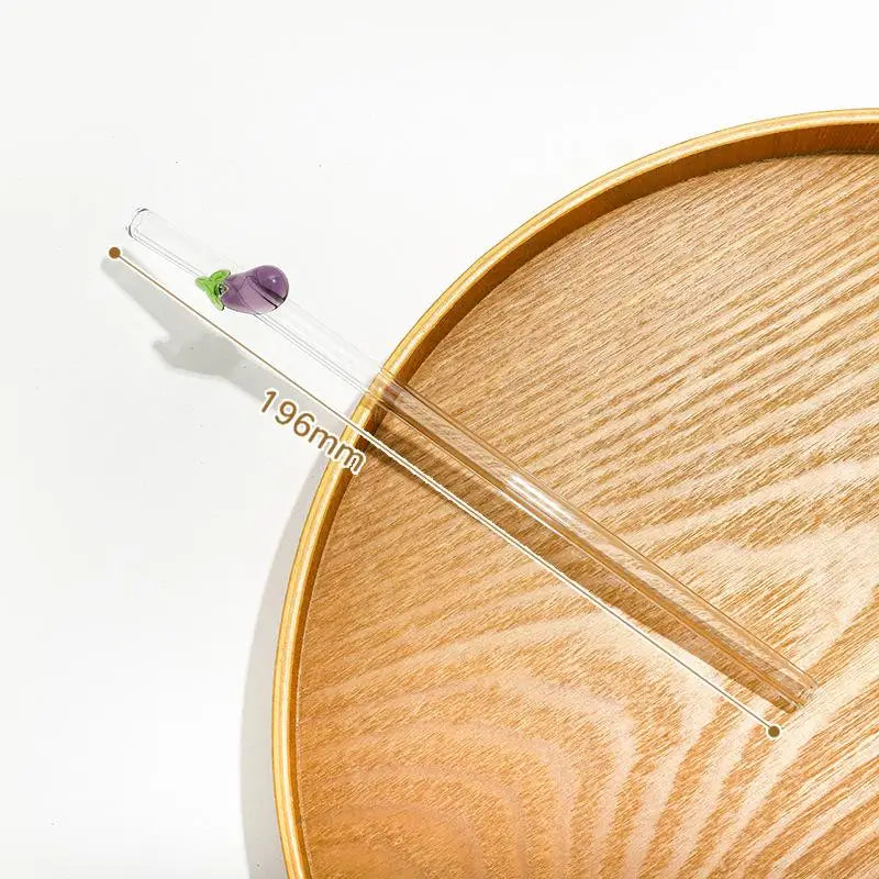 Reusable Glass Drinking Straw with Brush | BPA-Free Eco Gift