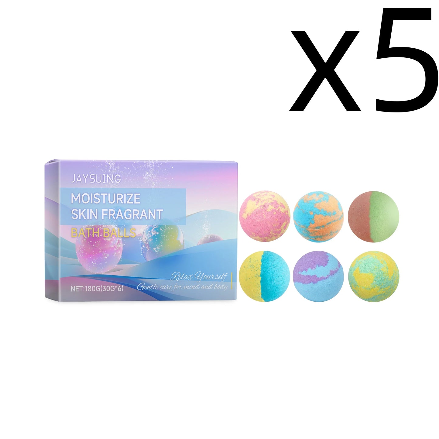 Aromatherapy Bath Bombs 6-Pack – Moisturizing & Relaxing